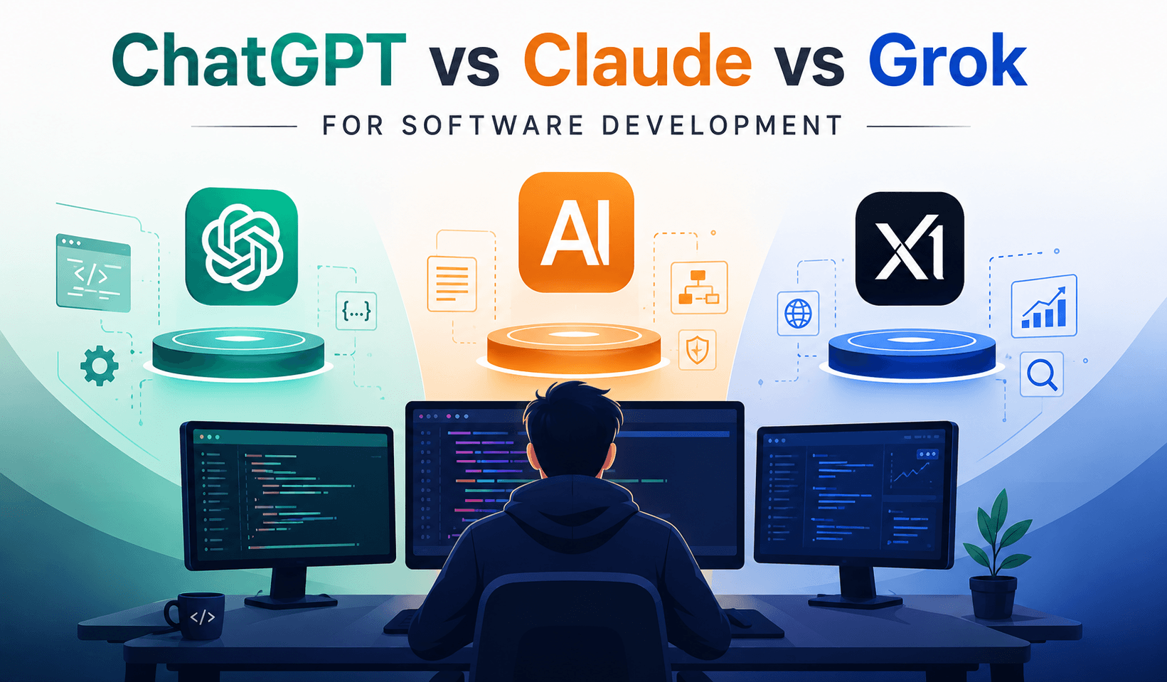 ChatGPT vs Claude vs Grok for Software Development in 2026: The Definitive Comparison